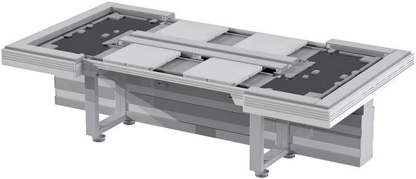 Assembly and transfer system features large work-piece holders