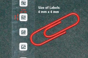 Micro-miniature labels with only 4 x 4 mm