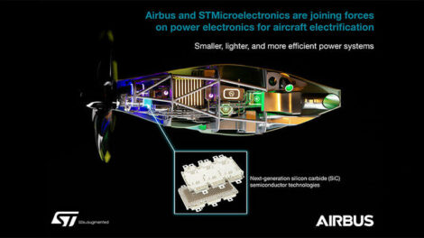Airbus and STMicroelectronics collaborate on power electronics for aircraft electrification