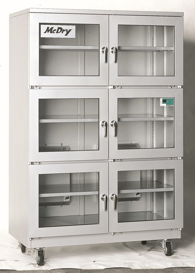 IC Packages and LEDS stored in dry storage cabinet for indefinite floor life