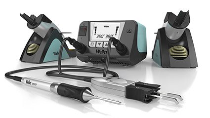 Technology line program with a 2-channel soldering station